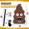Funny Poop Piñata 4-Piece Set perfect for Birthday Parties, Decorations, Emoticon Parties, Fun shape, Great Party Addition for kids, teens, and adults (17”X10”) durable!